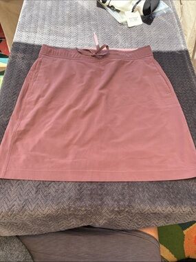 Eddie Bauer Dusty Rose Drawstring A-Line Mini Skirt